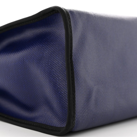 HERMES Berline Vache Hunter Herbag Zip PM 31 Black Bleu Encre Coated Canvas RARE - Picture 5 of 14